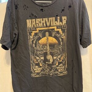 Wildfox Nashville Graphic Men's Charcoal T-Shirt